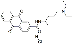 CAS 登录号：81086-04-6， N-(4-(二乙胺)-1-甲基丁基)-9,10-二氢-9,10-二氧代-2-蒽甲酰胺单盐酸盐