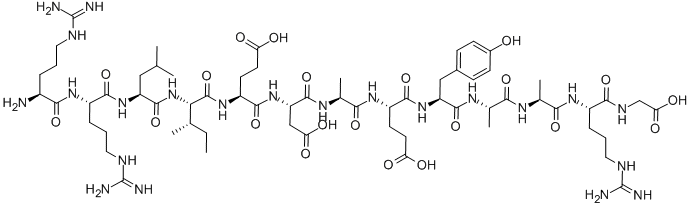 CAS 登录号：81156-93-6， 精氨酰-精氨酰-亮氨酰-异亮氨酰-谷氨酰-天冬氨酰-丙氨酰-谷氨酰-酪氨酰-丙氨酰-丙氨酰-精氨酰-甘氨酸