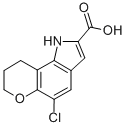 CAS 登录号：81257-91-2， 1,7,8,9-四氢-5-氯吡喃并(2,3-g)吲哚-2-羧酸