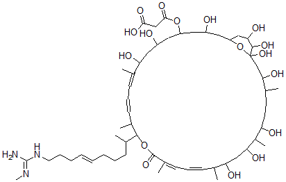 CAS#: 81545-42-8, 2,3-Didehydro-35-De[11-[[Imino(Methylamino)Methyl]Amino]-1,3-Dimethyl-7-Undecenyl]-28-Demethyl-3-Deoxy-35-[9-[[Imino(Methylamino)Methyl]Amino]-1-Methyl-5-Nonenyl]-30-Methylscopafungin