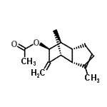 CAS#: 81836-13-7, (1R,2S,6R,7S,8S)-3-Methyl-9-methylenetricyclo[5.2.1.0<sup>2,6</sup>]dec-3-en-8-yl acetate