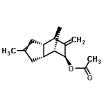 CAS#: 81836-17-1, (1R,2R,6R,7S,8S)-4-Methyl-9-methylenetricyclo[5.2.1.0<sup>2,6</sup>]dec-3-en-8-yl acetate