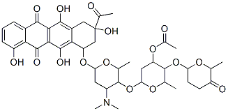 CAS#: 81975-92-0, [6-[6-[(3-Acetyl-3,5,10,12-Tetrahydroxy-6,11-Dioxo-2,4-Dihydro-1H-Tetracen-1-Yl)Oxy]-4-Dimethylamino-2-Methyl-Oxan-3-Yl]Oxy-2-Methyl-3-(6-Methyl-5-Oxo-Oxan-2-Yl)Oxy-Oxan-4-Yl] Acetate