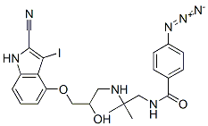CAS 登录号：82130-68-5， 1-(4-叠氮基苯甲酰基)-3,3-二甲基-6-羟基-7-(2-氰基-3-碘吲哚-4-基氧基)-1,4-二氮杂庚烷