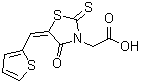 CAS 登录号：82158-62-1， [(5E)-4-氧代-5-(2-噻吩基亚甲基)-2-硫代-1,3-噻唑烷-3-基]乙酸