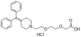 CAS 登录号：82227-38-1， (2-(2-(4-(二苯基亚甲基)-1-哌啶基)乙氧基)乙氧基)乙酸盐酸盐