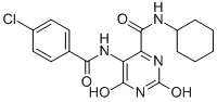 CAS#: 82241-29-0, 5-((4-Chlorobenzoyl)Amino)-N-Cyclohexyl-2,6-Dioxo-1,2,3,6-Tetrahydro-4 -Pyrimidinecarboxamide