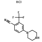 CAS#: 824409-64-5, 4-(1-Piperazinyl)-2-(trifluoromethyl)benzonitrile hydrochloride (1:1)