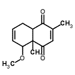 CAS#: 824427-15-8, 5-Methoxy-2,4a-dimethyl-4a,5,8,8a-tetrahydro-1,4-naphthalenedione