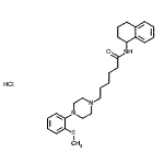 CAS#: 824958-12-5, 6-{4-[2-(Methylsulfanyl)phenyl]-1-piperazinyl}-N-(1,2,3,4-tetrahydro-1-naphthalenyl)hexanamide hydrochloride (1:1)