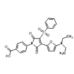 CAS 登录号：827609-74-5， 4-{3-[5-(二乙基氨基)-2-呋喃基]-2,5-二氧代-4-(苯磺酰基)-2,5-二氢-1H-吡咯-1-基}苯甲酸