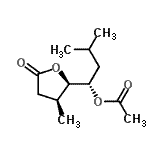 CAS 登录号：828263-44-1， (1S)-3-甲基-1-[(2R,3S)-3-甲基-5-氧代四氢-2-呋喃基]丁基乙酸酯