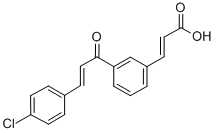 CAS 登录号：82885-69-6， (E,E)-3-(3-(3-(4-氯苯基)-1-氧代-2-丙烯基)苯基)-2-丙烯酸