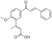 CAS#: 82885-73-2, (E,E)-3-(2-Methoxy-5-(1-Oxo-3-Phenyl-2-Propenyl)Phenyl)-2-Butenoic Acid