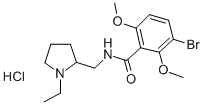 CAS#: 82935-24-8, 3-Bromo-N-[(1-Ethylpyrrolidin-1-Ium-2-Yl)Methyl]-2,6-Dimethoxybenzamide Chloride
