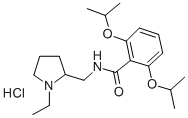 CAS#: 82935-32-8, N-[(1-Ethylpyrrolidin-1-Ium-2-Yl)Methyl]-2,6-Di(Propan-2-Yloxy)Benzamide Chloride