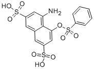 CAS#: 83-23-8, 4-Amino-5-((phenylsulphonyl)oxy)naphthalene-2,7-disulphonic acid