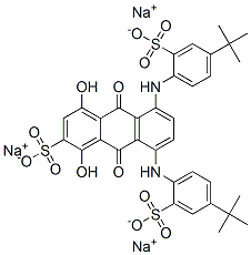 CAS#: 83006-69-3, Trisodium 5,8-Bis[[4-(1,1-Dimethylethyl)-2-Sulphonatophenyl]Amino]-9,10-Dihydro-1,4-Dihydroxy-9,10-Dioxoanthracene-2-Sulphonate