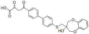 CAS#: 83085-97-6, 4-(4'-(((3,4-Dihydro-3-Hydroxy-2H-1,5-Benzodioxepin-3-Yl)Methyl)Thio)(1,1'-Biphenyl)-4-Yl)-2,4-Dioxobutanoic Acid