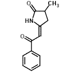CAS 登录号：831181-42-1， (5Z)-3-甲基-5-(2-氧代-2-苯基乙亚基)-2-吡咯烷酮