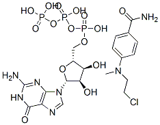 CAS 登录号：83209-68-1， (4-N-(2-氯乙基)-N-甲基氨基苄基)酰胺鸟苷-5'-三磷酸酯