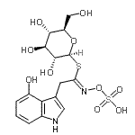 CAS#: 83327-20-2, 1-S-[(1Z)-2-(4-Hydroxy-1H-indol-3-yl)-N-(sulfooxy)ethanimidoyl]-1-thio-beta-D-glucopyranose