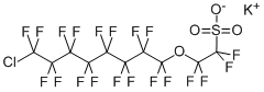 CAS#: 83329-89-9, 2-[(8-Chloro-1,1,2,2,3,3,4,4,5,5,6,6,7,7,8,8-Hexadecafluoroctyl)Oxyl]-1,1,2,2-Tetrafluoro-Ethanesulfonic Acid Potassium Salt