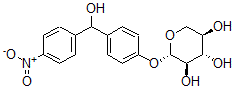 CAS 登录号：83355-52-6， (2S,3R,4S,5R)-2-[4-[羟基-(4-硝基苯基)甲基]苯氧基]四氢吡喃-3,4,5-三醇
