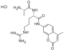 CAS 登录号：83363-71-7， H-丙氨酰-精氨酰-7-氨基-4-甲基香豆素盐酸盐
