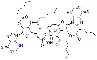 CAS#: 83385-95-9, P(1),P(2)-Bis(O(2'),O(3')-dihexanoyl-6-mercaptopurine-9 beta-ribofuranoside)-5'-pyrophosphate