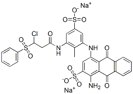 CAS#: 83399-72-8, Disodium 1-Amino-4-[[3-[[3-Chloro-1-Oxo-3-(Phenylsulphonyl)Propyl]Amino]-2-Methyl-5-Sulphonatophenyl]Amino]-9,10-Dihydro-9,10-Dioxoanthracene-2-Sulphonate