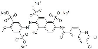CAS#: 83400-19-5, Tetrasodium 2-[[(2,3-Dichloro-6-Quinoxalinyl)Carbonyl]Amino]-5-Hydroxy-6-[(4-Methoxy-2,5-Disulphonatophenyl)Azo]Naphthalene-1,7-Disulphonate