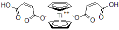 CAS 登录号：83525-76-2， 二茂钛二(顺丁烯二酸氢盐)