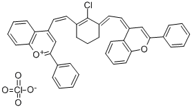 CAS#: 83592-28-3, 4-[(E)-2-[(3E)-2-Chloro-3-[(2E)-2-(2-phenylchromen-4-ylidene)ethylidene]cyclohexen-1-yl]ethenyl]-2-phenylchromenylium perchlorate