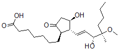CAS#: 83656-28-4, 7-[(1R,2R,3R)-3-Hydroxy-2-[(E,3R,4R)-3-hydroxy-4-methoxy-4-methyloct-1-enyl]-5-oxocyclopentyl]heptanoic acid