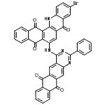 CAS#: 83732-88-1, 10-Bromo-6-[(6,11-dioxo-2-phenyl-6,11-dihydronaphtho[2,3-g]quinazolin-4-yl)amino]naphtho[2,3-c]acridine-5,8,14(13H)-trione