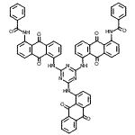 CAS#: 83742-16-9, N,N'-({6-[(9,10-Dioxo-9,10-dihydro-1-anthracenyl)amino]-1,3,5-triazine-2,4-diyl}bis[imino(9,10-dioxo-9,10-dihydroanthracene-5,1-diyl)])dibenzamide
