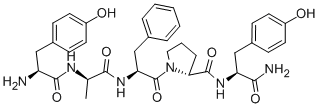 CAS 登录号：83936-24-7， (D-丙氨酰2,D-脯氨酰4,酪氨酰5)-beta-酪啡肽 (1-5) 酰胺