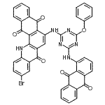CAS#: 83949-88-6, 10-Bromo-6-({4-[(9,10-dioxo-9,10-dihydro-1-anthracenyl)amino]-6-phenoxy-1,3,5-triazin-2-yl}amino)naphtho[2,3-c]acridine-5,8,14(13H)-trione