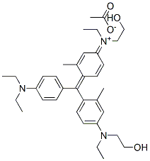 CAS#: 83950-31-6, [4-[[4-(Diethylamino)Phenyl][4-[Ethyl(2-Hydroxyethyl)Amino]-2-Methylphenyl]Methylene]-3-Methyl-2,5-Cyclohexadien-1-Ylidene]Ethyl(2-Hydroxyethyl)Ammonium Acetate