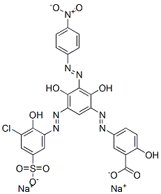 CAS#: 83968-51-8, Disodium 5-[[5-[(3-Chloro-2-Hydroxy-5-Sulphonatophenyl)Azo]-2,4-Dihydroxy-3-[(4-Nitrophenyl)Azo]Phenyl]Azo]Salicylate