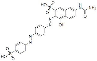 CAS#: 83968-55-2, 7-[(Aminocarbonyl)Amino]-4-Hydroxy-3-[[4-[(4-Sulphophenyl)Azo]Phenyl]Azo]Naphthalene-2-Sulphonic Acid
