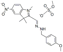 CAS#: 83969-04-4, 2-[[(4-Methoxyphenyl)Methylhydrazono]Methyl]-1,3,3-Trimethyl-5-Nitro-3H-Indolium Methyl Sulphate