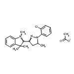 CAS#: 83969-23-7, 2-[1-(2-Chlorophenyl)-5-methyl-4,5-dihydro-1H-pyrazol-3-yl]-1,3,3-trimethyl-3H-indolium acetate