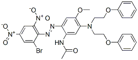 CAS#: 84000-64-6, N-[5-[Bis(2-Phenoxyethyl)Amino]-2-[(2-Bromo-4,6-Dinitrophenyl)Azo]-4-Methoxyphenyl]Acetamide