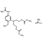 CAS#: 84030-52-4, [(5-Acetamido-2-methoxyphenyl)imino]di-2,1-ethanediyl dimethyl biscarbonate acetate (1:1)