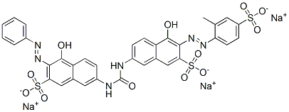 CAS 登录号：84045-67-0， 4-羟基-7-[[[[5-羟基-6-[(2-甲基-4-磺酸基苯基)偶氮]-7-磺酸基-2-萘基]氨基]羰基]氨基]-3-(苯基偶氮)萘-2-磺酸三钠