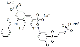 CAS#: 84083-06-7, Trisodium 5-(Benzoylamino)-4-Hydroxy-3-[[4-Methoxy-3-[[2-(Sulphonatooxy)Ethyl]Sulphonyl]Phenyl]Azo]Naphthalene-2,7-Disulphonate