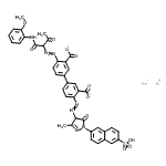 CAS#: 84100-79-8, Potassium sodium 4-({1-[(2-methoxyphenyl)amino]-1,3-dioxo-2-butanyl}diazenyl)-4'-{[3-methyl-5-oxo-1-(6-sulfo-2-naphthyl)-4,5-dihydro-1H-pyrazol-4-yl]diazenyl}-3,3'-biphenyldicarboxylate (1:1:1)