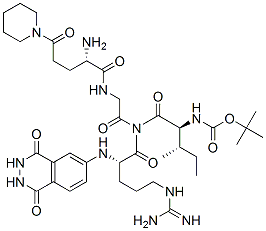 CAS 登录号：84272-64-0， N-((1,1-二甲基乙氧基)羰基)-L-异亮氨酰-5-氧代-5-(1-哌啶基)-L-正缬氨酰甘氨酰-N-(1,2,3,4-四氢-1,4-二氧代-6-酞嗪基)-L-精氨酰胺